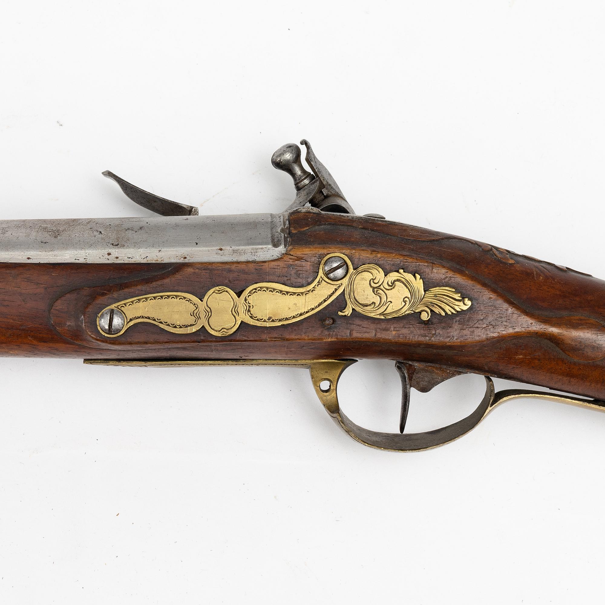 Flintlock rifle, signed Wålberg, Stockholm, (Anders W, 1720-93).