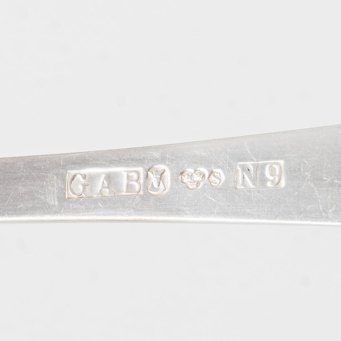 Jacob Ängman, bestick, 48 delar, silver, "Rosenholm", GAB NP9.