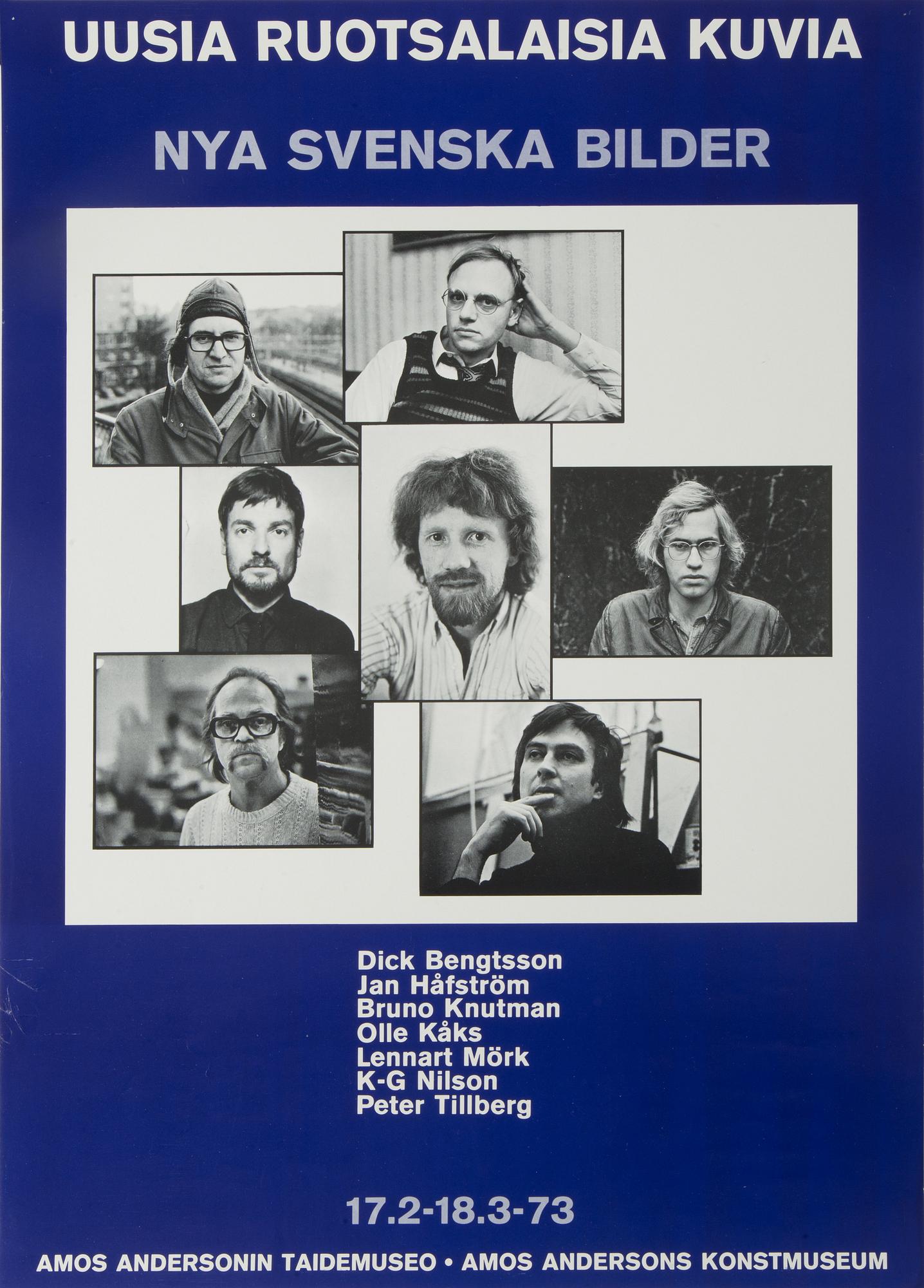 Five swedish exhibition posters, 1960/70-tal.