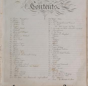 VÄRLDSATLAS, Jeremiah Greenleaf's Universal Atlas, Printed by G.R. French Brattleboro Vt, 1840.