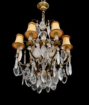 LJUSKRONA, barockstil, 1900-talets mitt. Höjd ca 60 cm.