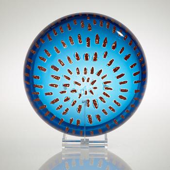 A Sven Palmqvist 'ravenna' glass bowl, Orrefors 1989.