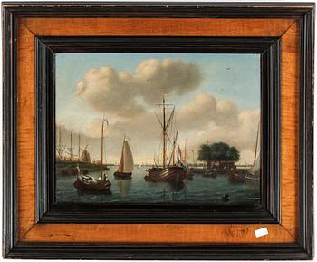 OKÄND KONSTNÄR, olja på pannå, tidigt 1800-tal.