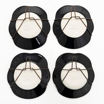 Birger Kaipiainen, Four ceramic dishes, stamped 'Viola 1967, Arabia Finland, Kaipiainen Invenit'.