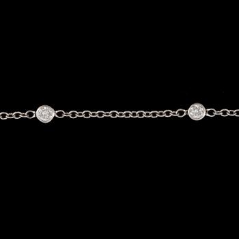 A brilliant- cut diamond chain necklace. Total carat weight 1.12 cts.