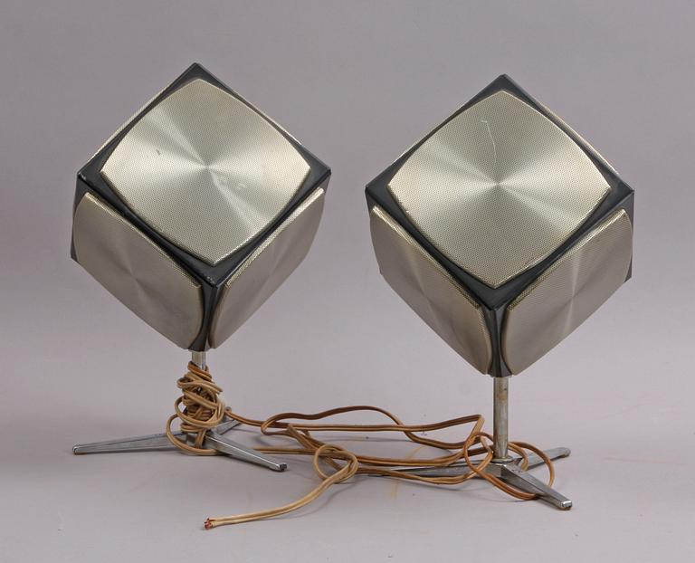 HÖGTALARE, 2 st, Grundig, 1960-tal.
