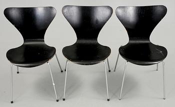 STOLAR, 3 st, "Sjuan", Arne Jacobsen, Fritz Hansen.