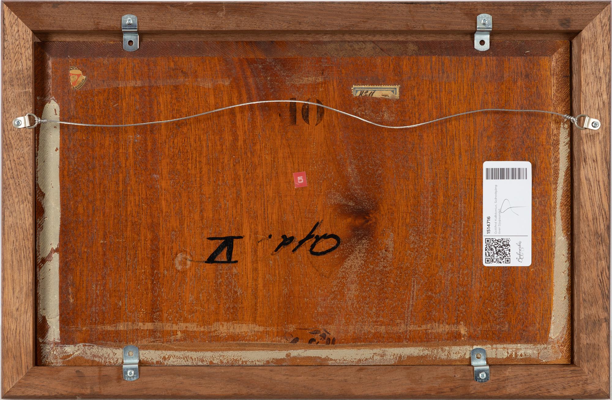 Gottfrid Kallstenius, Solnedgång över Djupsundet.