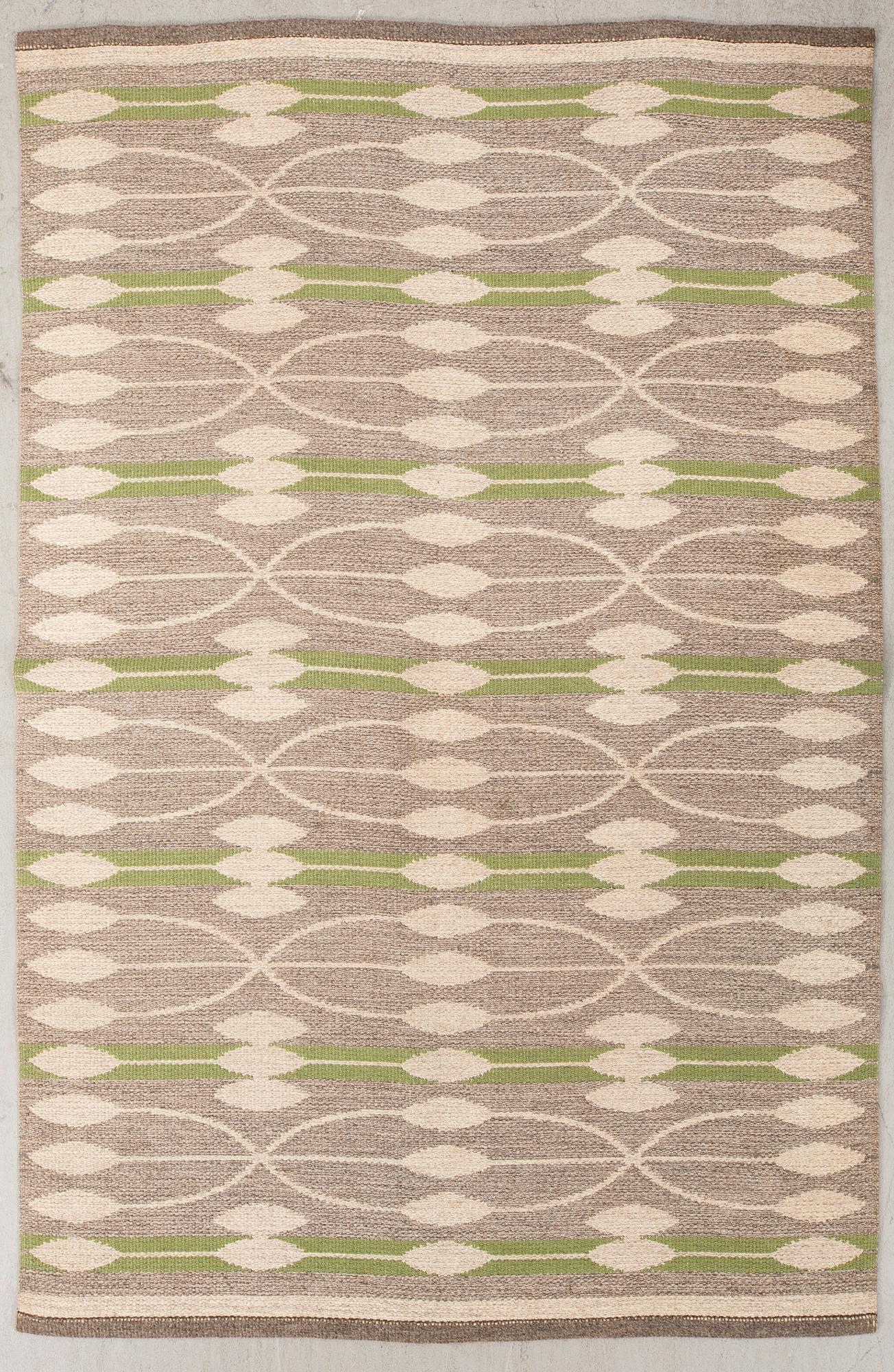 Monalill Larsson, flat weave wool carpet Kasthall approx. 195x133 cm 1950's/60's.