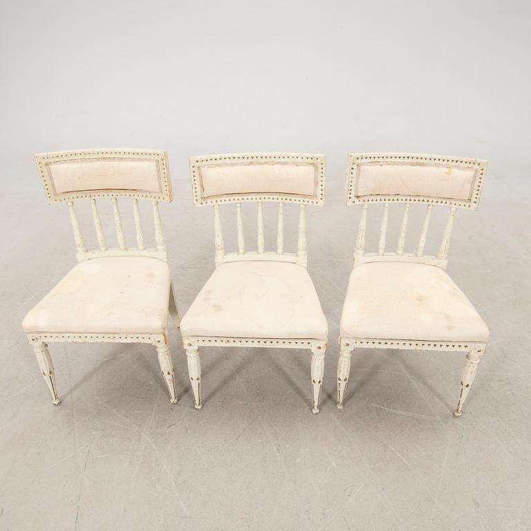 Chairs 3 Gustavian Stockholm works circa 1800.