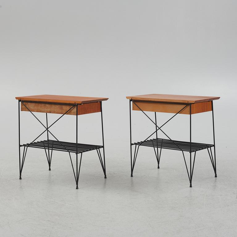 Sängbord, ett par, 1960-60-tal.