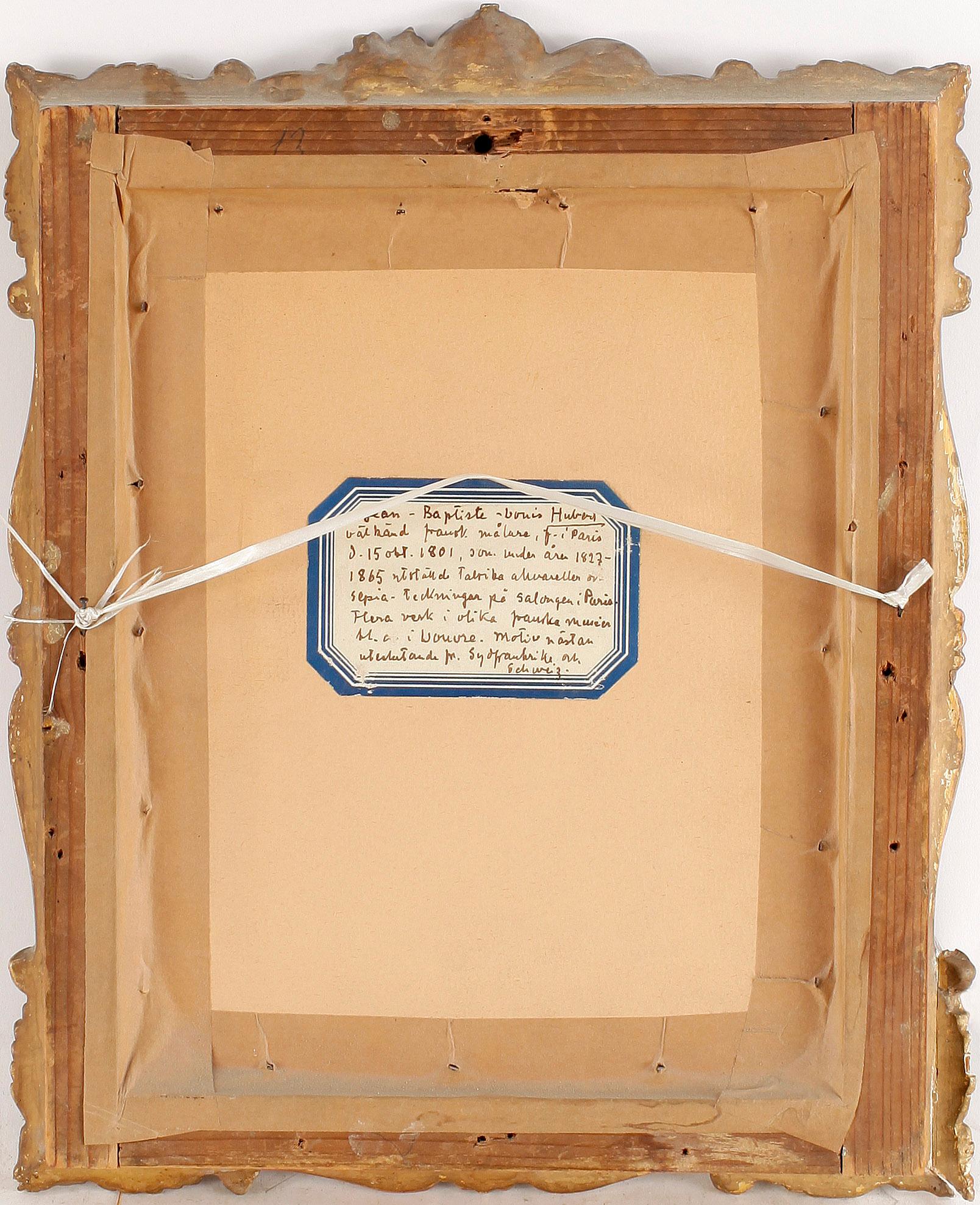 JEAN-BAPTISTE LOUIS HUBERT, tillskriven, akvarell med täckvitt, signerad.