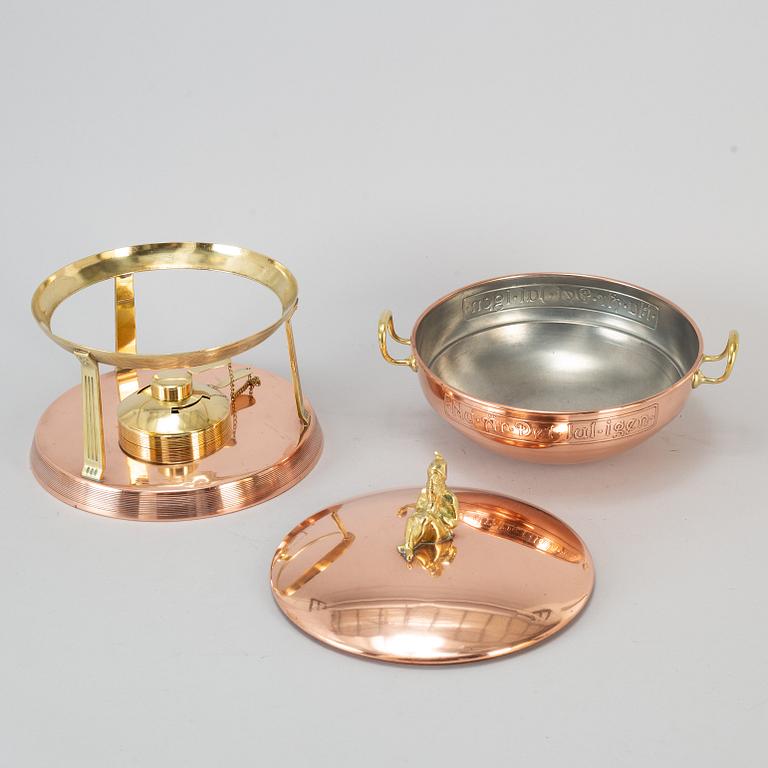A copper glögg pot by Gustav Eriksson from around year 1900.