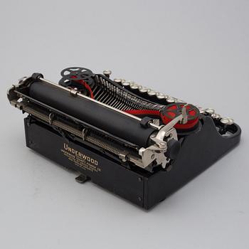 A early 20th century Underwood typewriter.