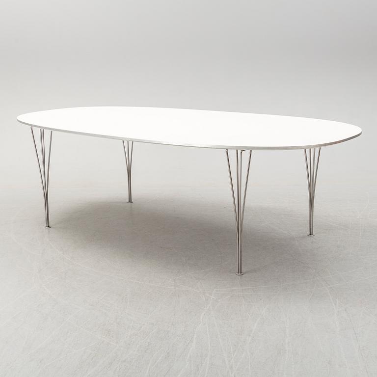 A 'Superelips' table by Bruno Matsson and Piet Hein, Fritz Hansen, Denmark.