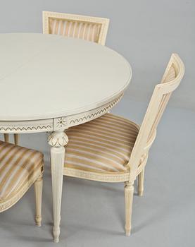 MATGRUPP, 5 delar, gustaviansk stil, 1900-talets andra hälft.