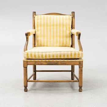 A Gustavian style armchair, 20th Century.