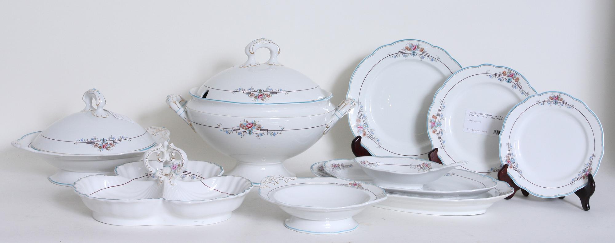 SERVISDELAR, ca 48 st, porslin, "Göta", Rörstrand.