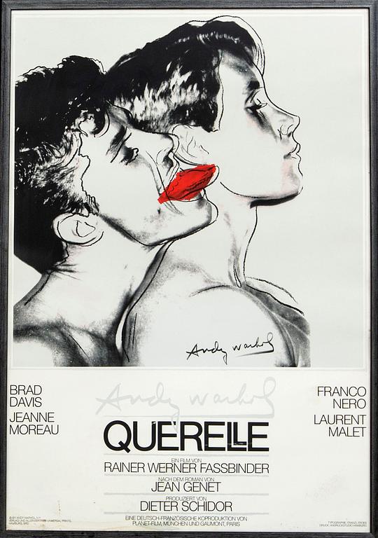 Movie poster, with motif by Andy Warhol, 'Querelle', 1983.