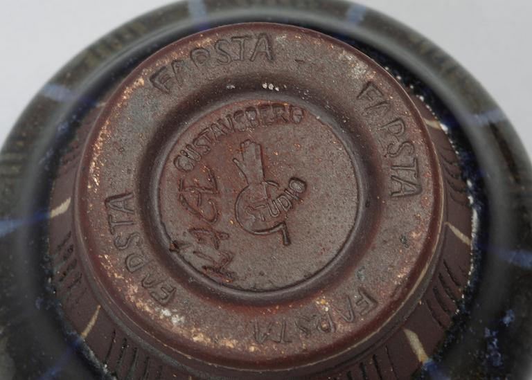 SKÅL, stengods, Wilhelm Kåge, Gustavsberg, Farstagods, sign.