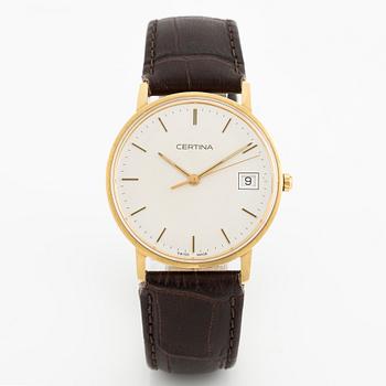 Certina, armbandsur, 18K guld, 33 mm.