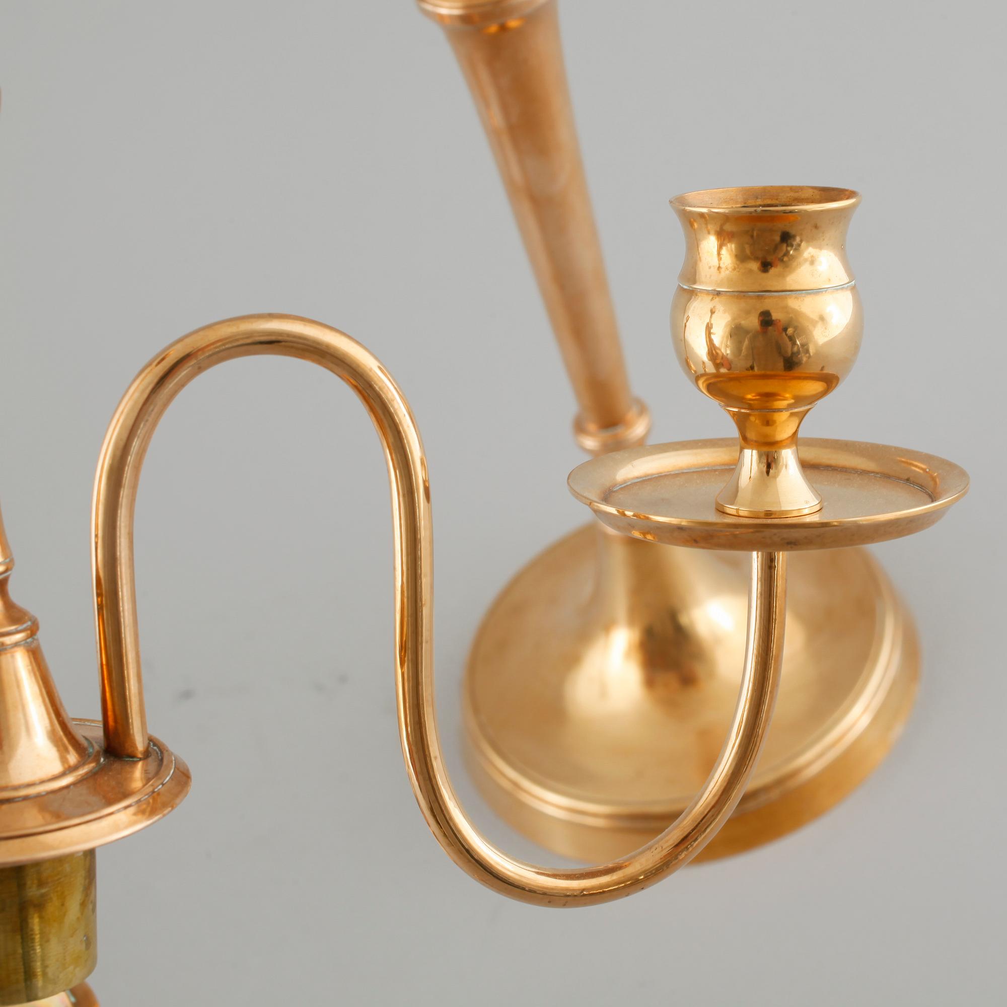 A pair of candelabras by Skultuna Bruk, second half of the 19th century.