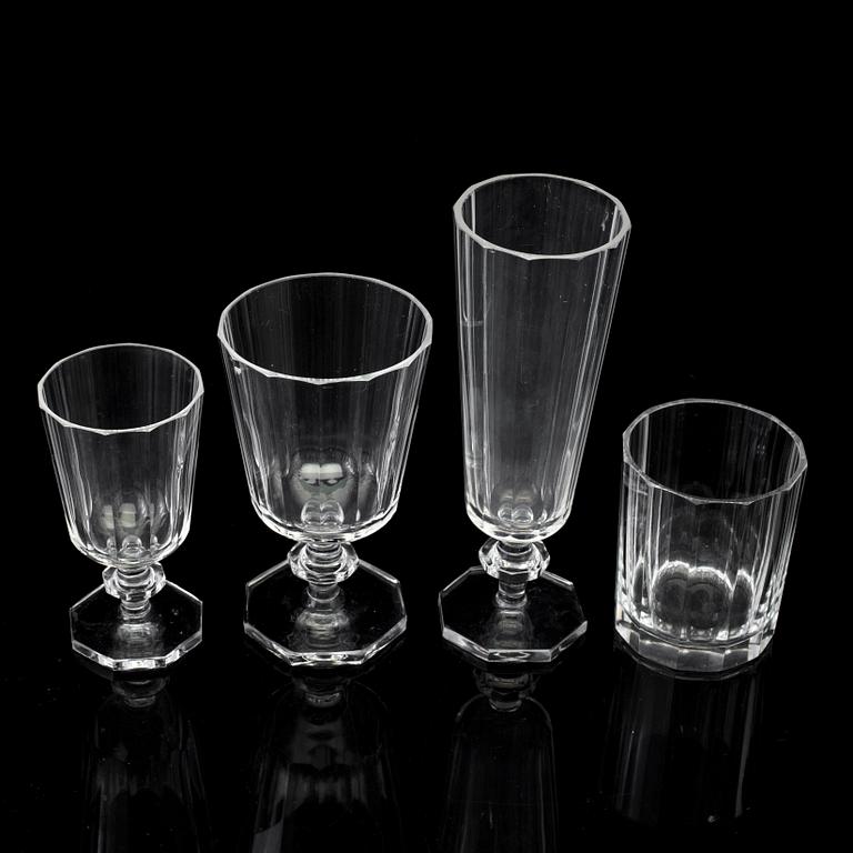 ELIS BERGH, glasservis, 40 delar, glas, "Karlberg", Kosta.