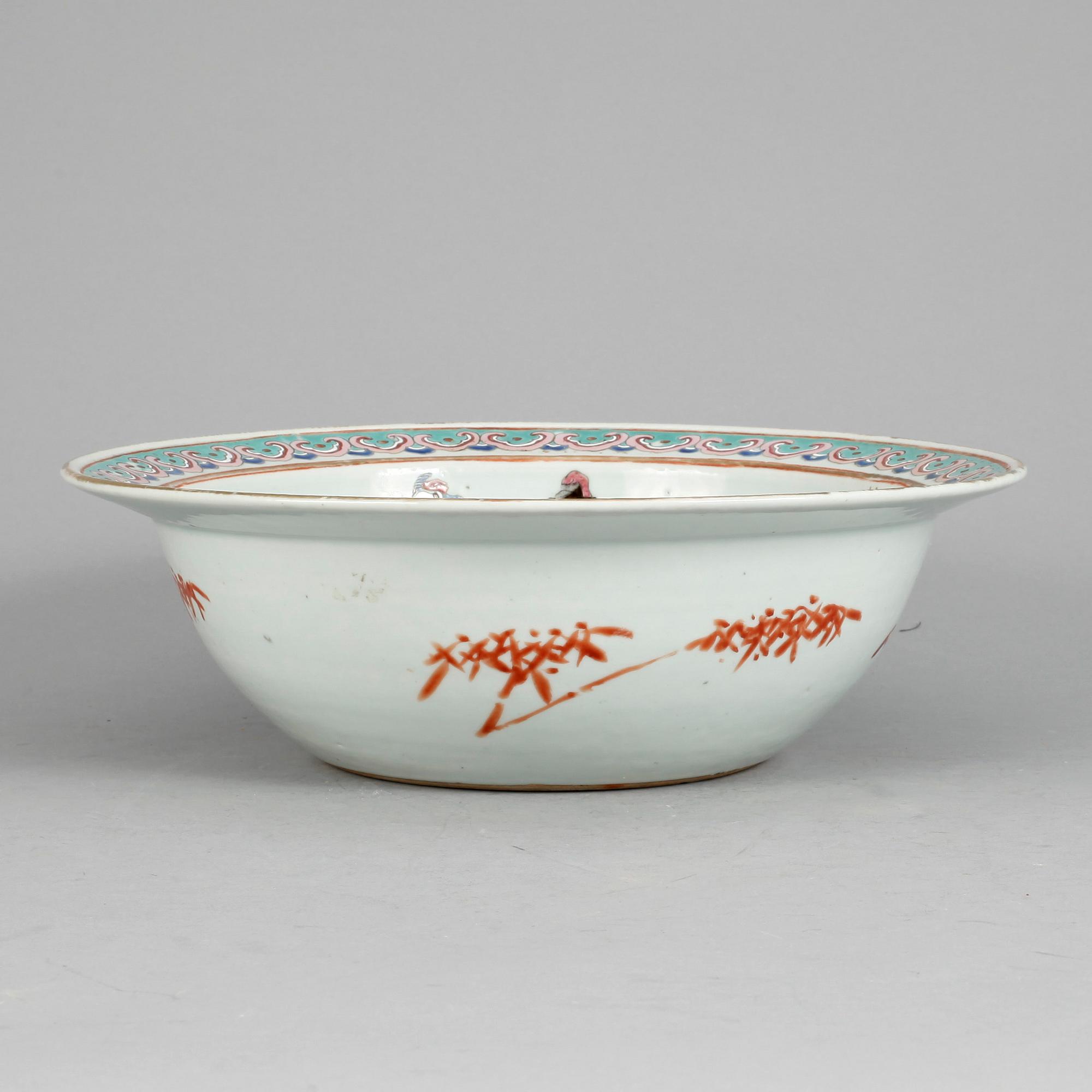 HANDFAT, porslin, Kina 1800-tal.