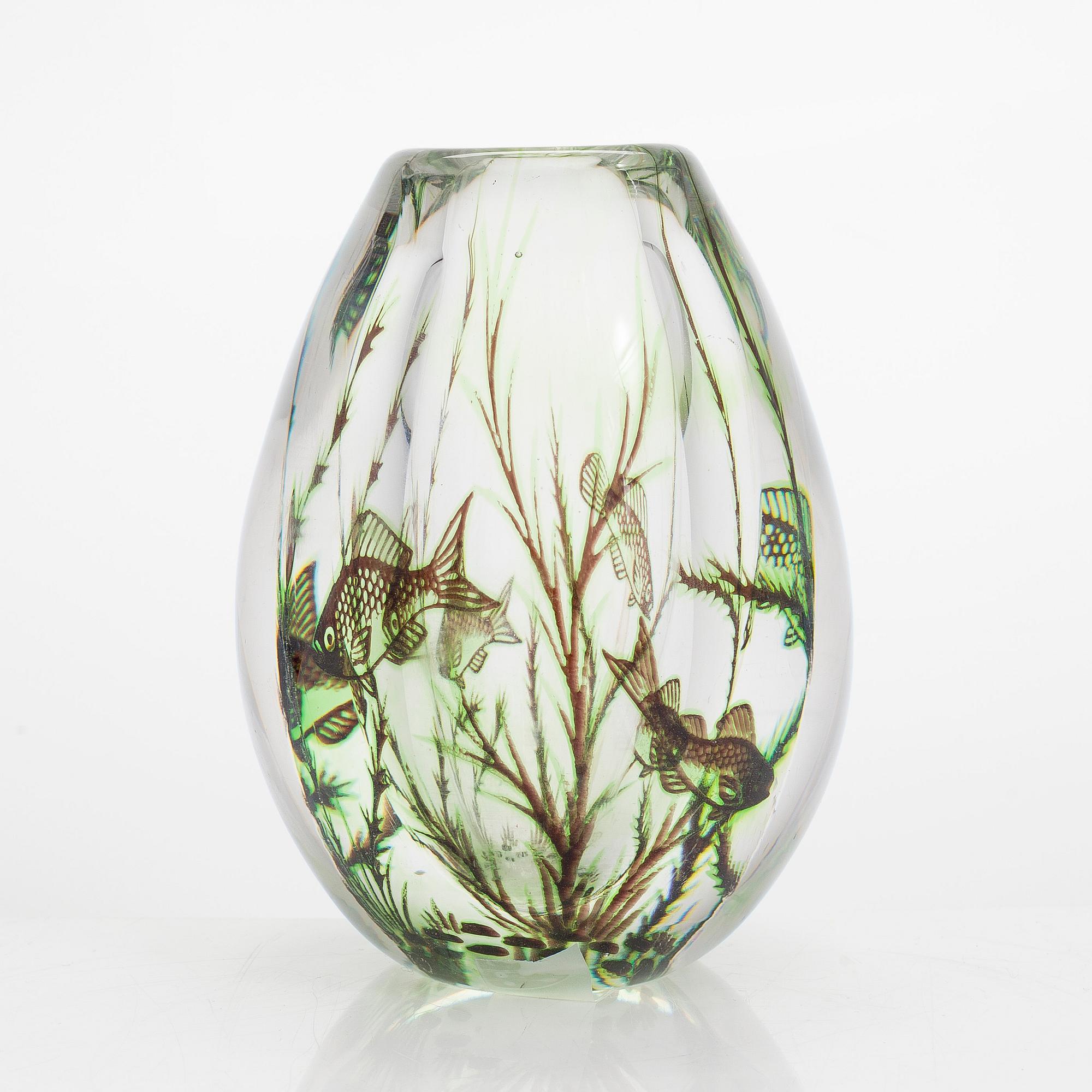 Edvard Hald, vas, signerad Orrefors Sweden, graal nr 1949 D, Edvard Hald.