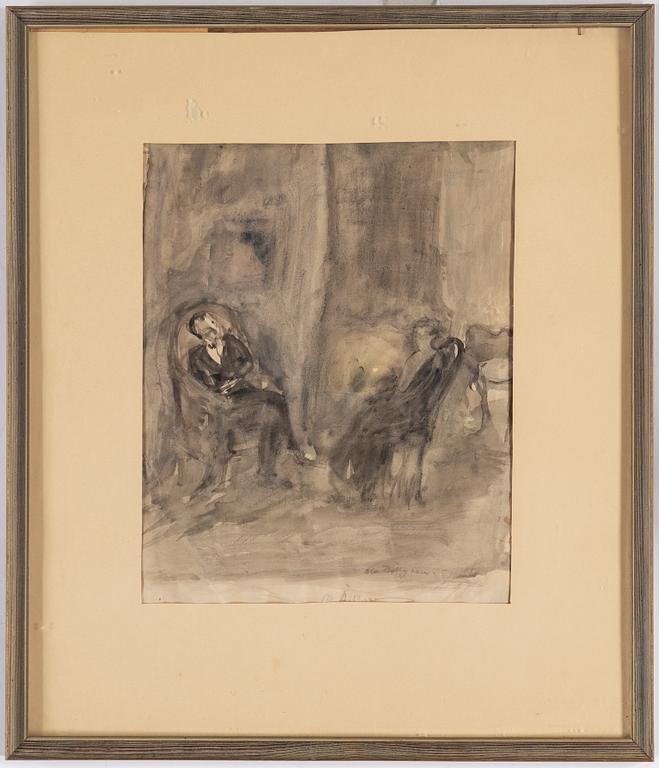 OLA BILLGREN, akvarell/lavering, signerad och daterad -53.