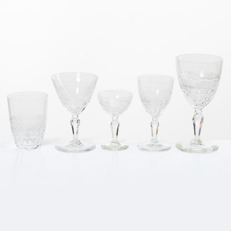 Edward Hald, a 44 pieces glass service, "Rio", Orrefors.