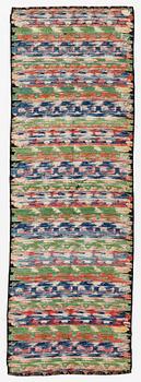 A set of three bolts of silk with 'five clawed dragons' against a midnight blue ground, Qing dynasty, 19th century.