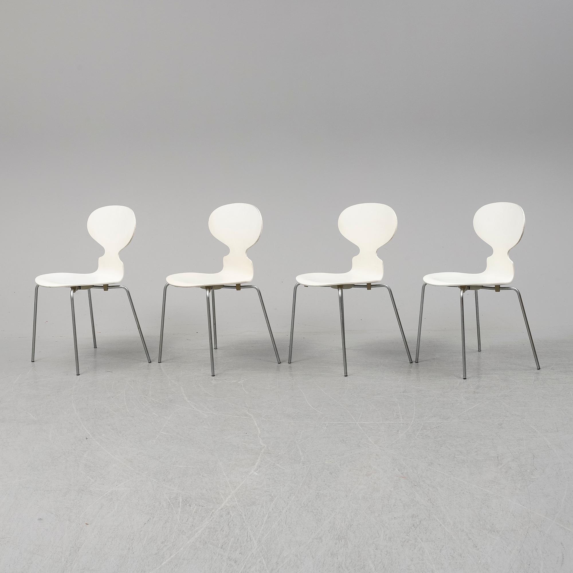 ARNE JACOBSEN, four 'Myran' chairs, Fritz Hansen, 1970.