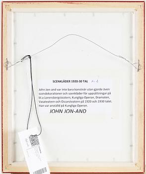 John Jon-And, watercolour/gouache, stapmed signature.