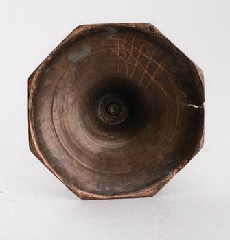 LJUSSTAKE, mässing, 1700-tal.