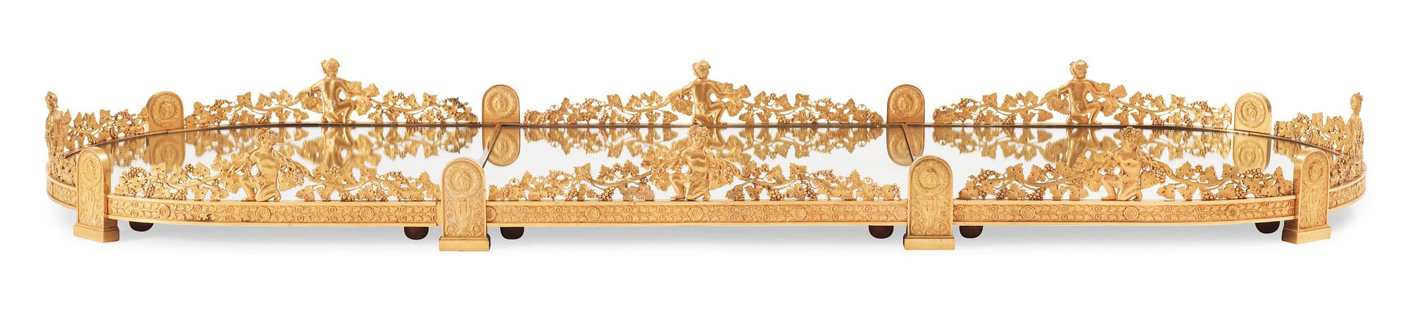 A French Empire early 19th century dinner plateau in the manner of Pierre Philippe Thomire.