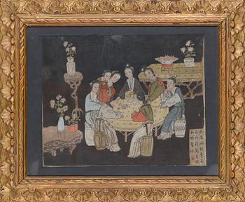 Unknown artist, A scene from the Chinese novel 'Dream of the Red Chamber'.
