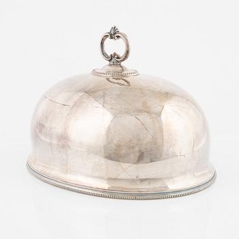 A silver plated cover, England around the year 1900.