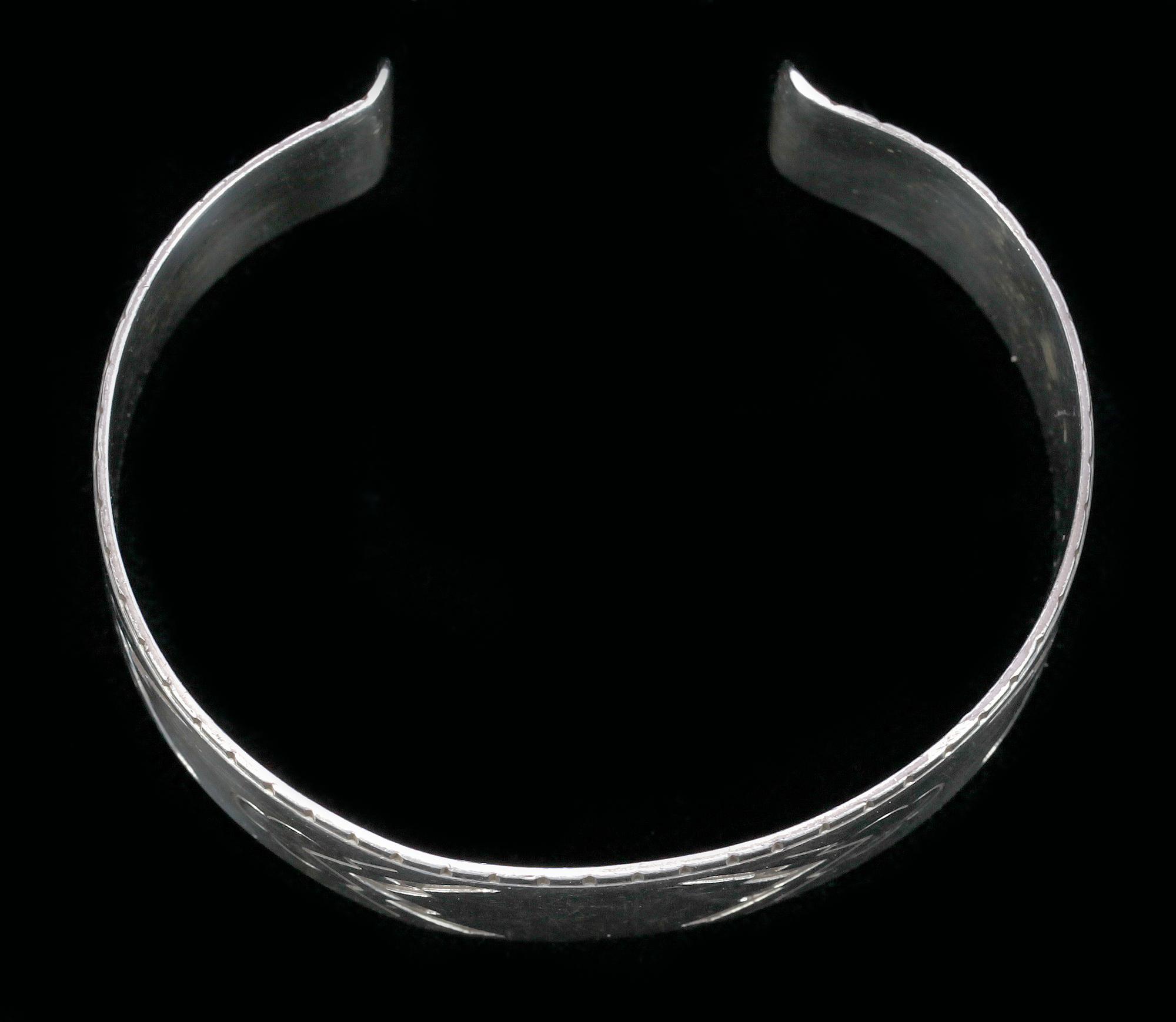 ARMRING, sterling, Oscar Gundlach-Pederson George Jensen, Danmark, 1940/50-tal. Tot vikt ca 42g.