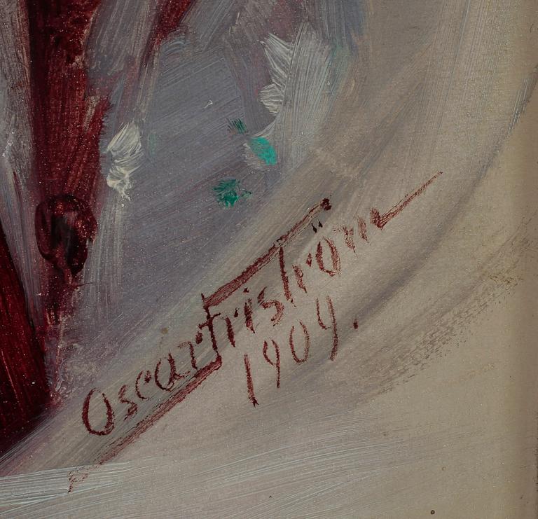 CARL MAGNUS OSCAR FRISTRÖM, olja på pannå, signerad och daterad 1909.