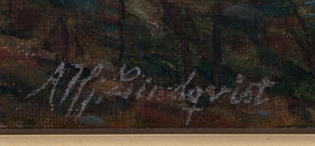 AXEL HJALMAR LINDQVIST, oil on canvas on panel, signed,