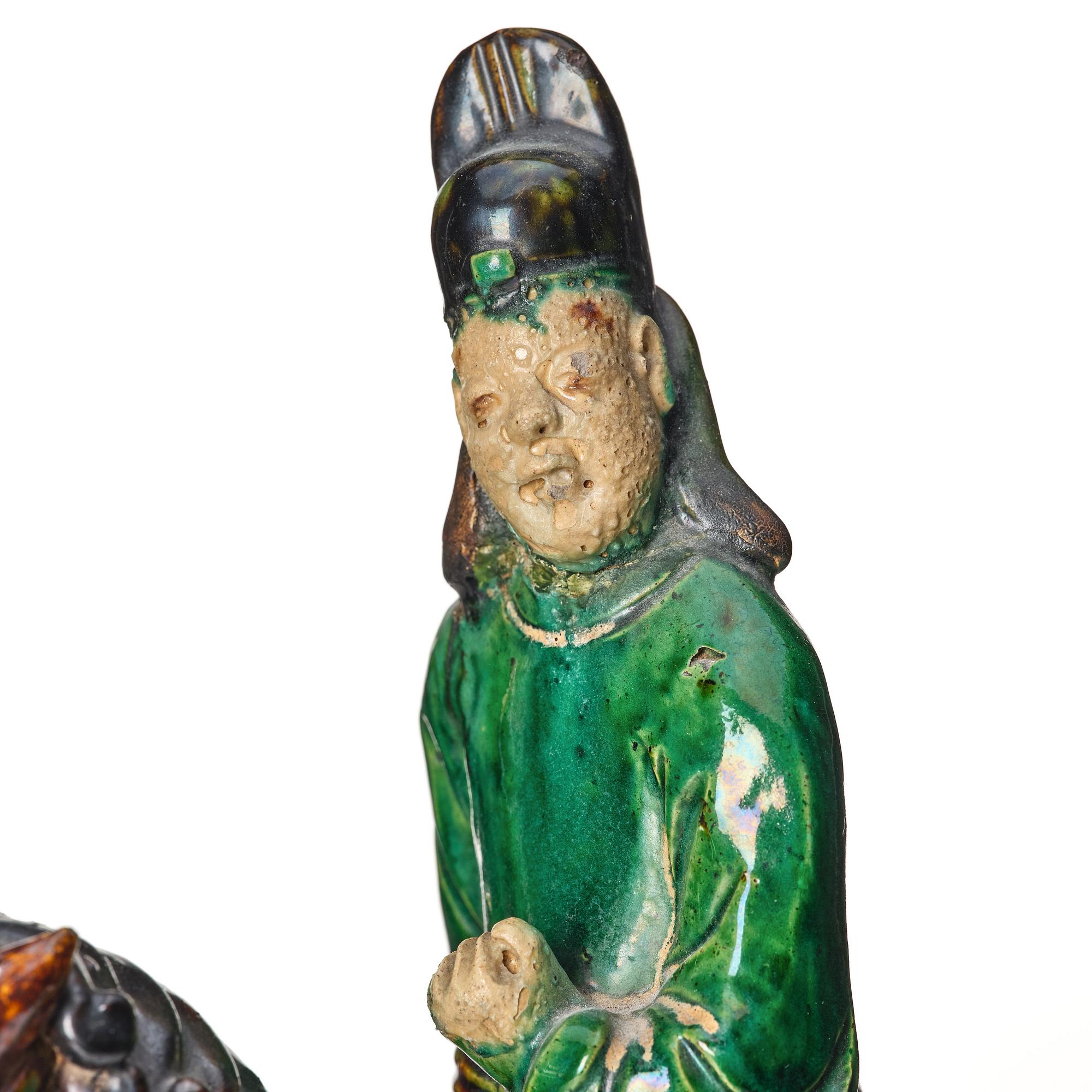 Takryttare, keramik. Kina, Mingdynastin (1368-1644).