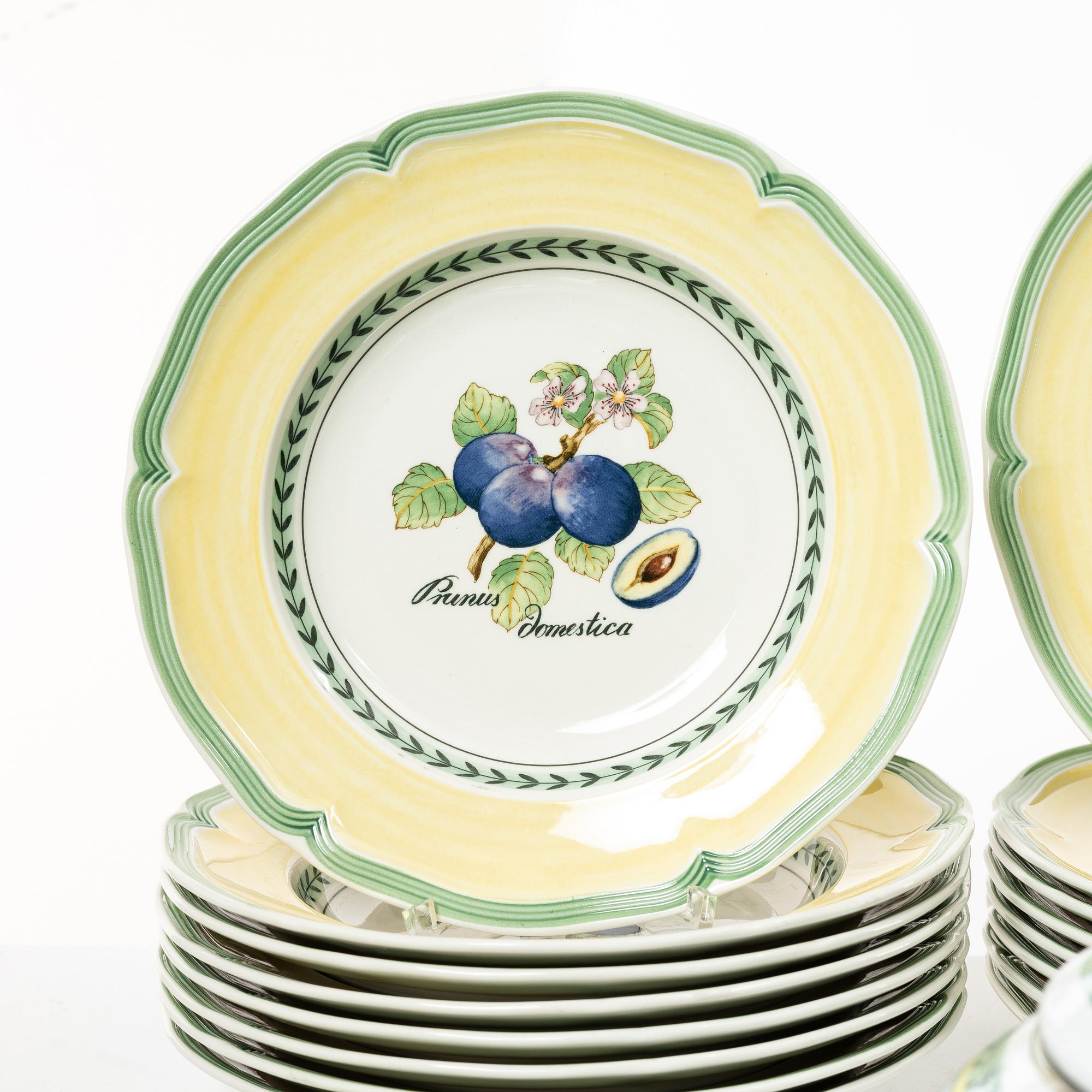 Servis, 29 delar, porslin, "French Garden Fleurence", Villeroy Bosch, Tyskland.