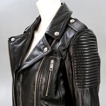 Burberry, leather jacket, Burberry Brit, size 38.
