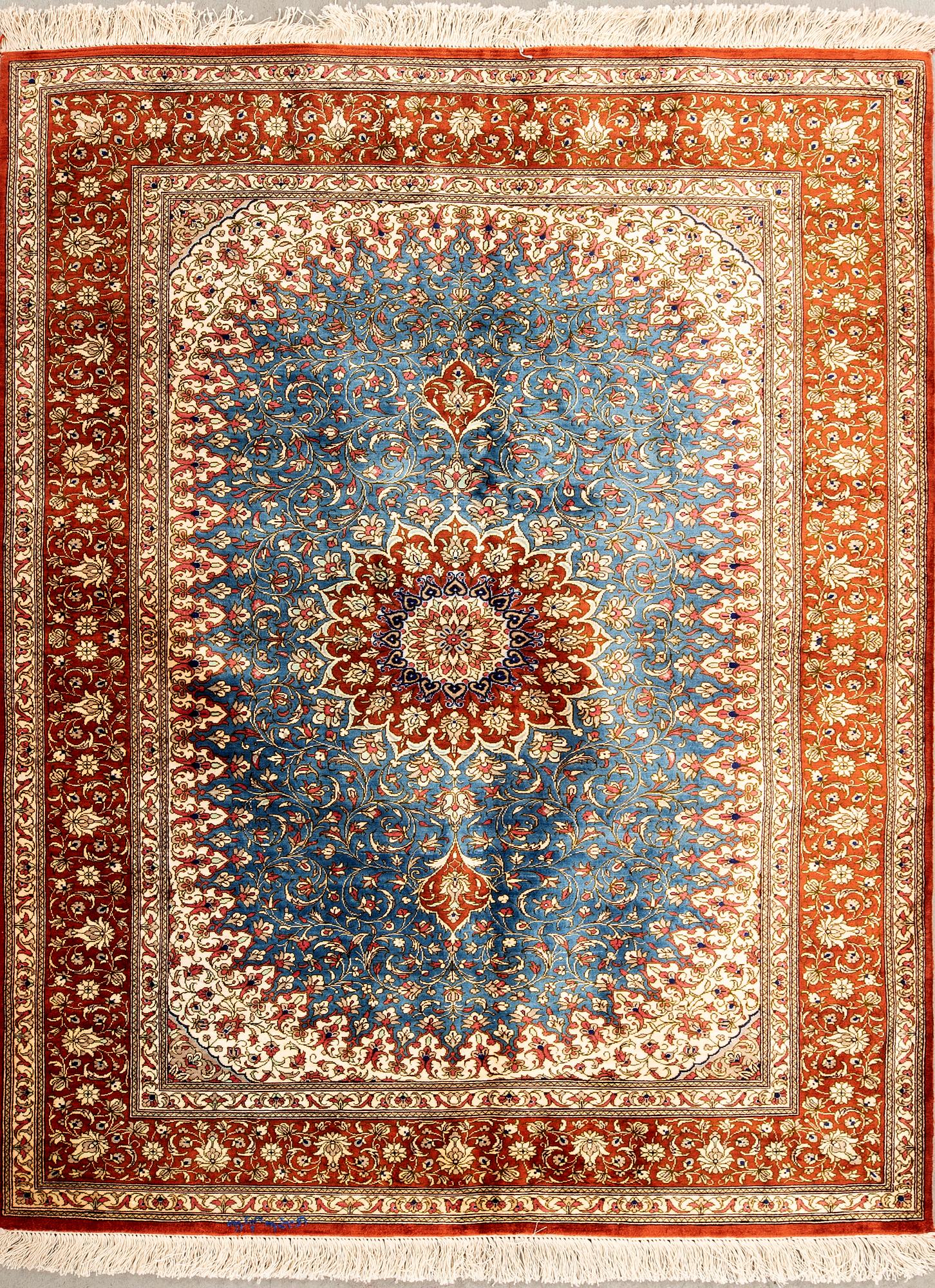 Matta Ghom silke ca 149x100 cm.