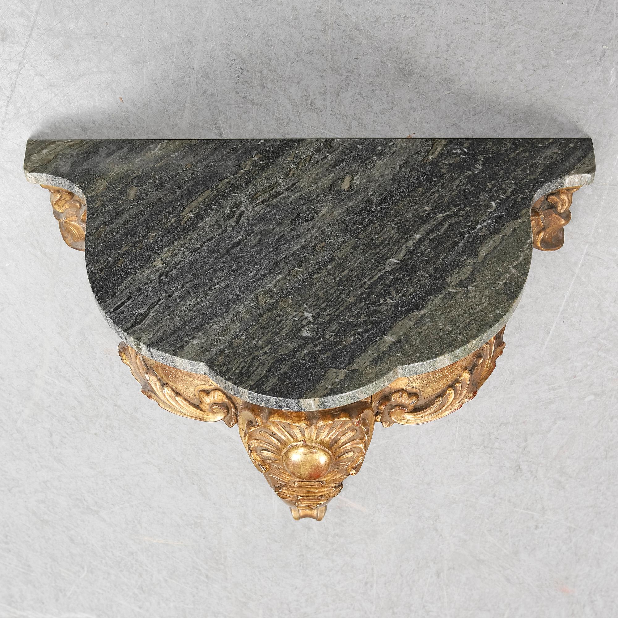 A Rococo console table, 18th century.