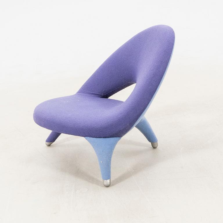 Folke Jansson, fåtölj, "Arabesk", Ihreborn, Värnamo, formgiven 1955.