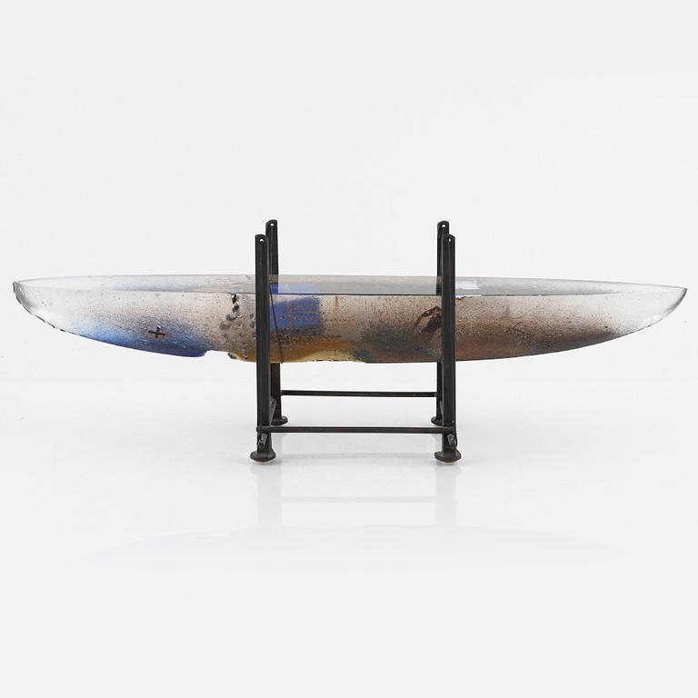 Bertil Vallien, unik skulptur, båt,  Kosta Boda.