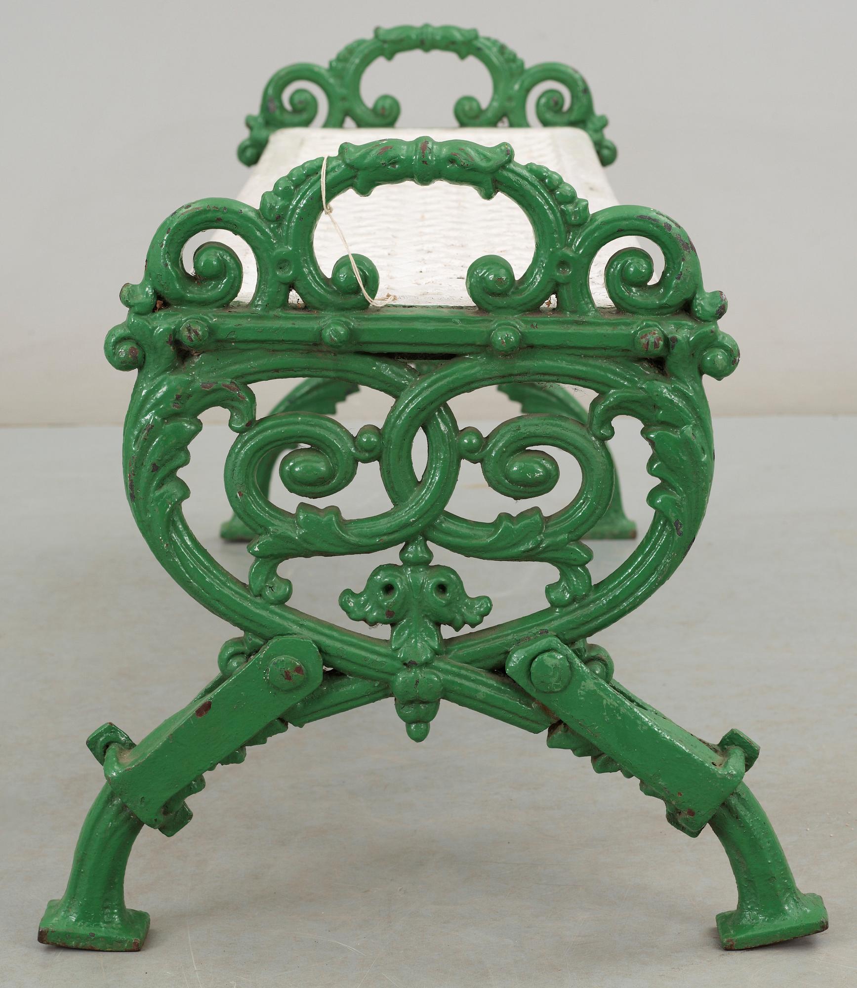 TRÄDGÅRDSBÄNK, gjutjärn, 1800-talets slut.