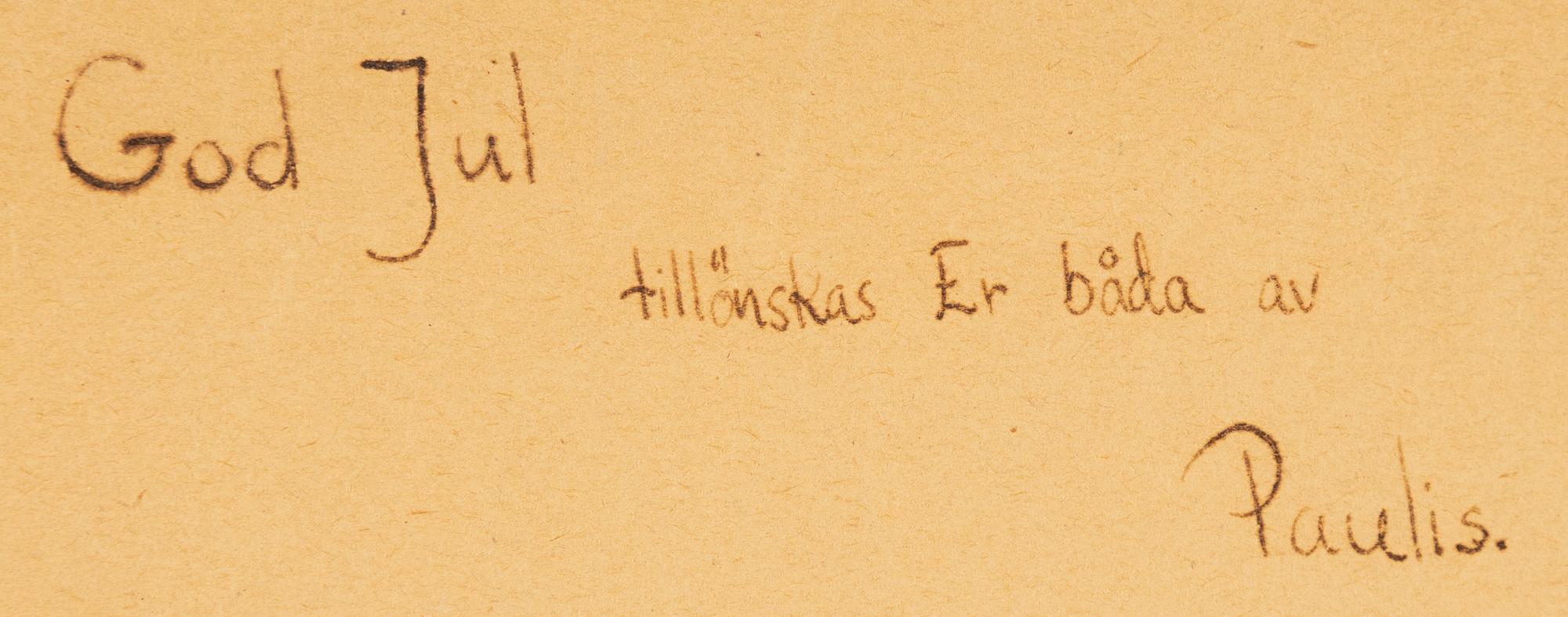 Georg Pauli, akvarell, signerad och daterad -27.